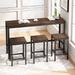 Modern 4-Piece Kitchen Dining Table,Pub Table,Long Dining Table Set with 3 Stools,Easy Assembly