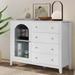 Winston Porter Crissman 4 - Drawer Dresser Wood in White | 31.5 H x 39.37 W x 15.35 D in | Wayfair 03AC5736BFB548F28E32C8DD99AC2CBF