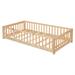 Harriet Bee Floor Platform Bed w/ Fence & Door | Twin | Wayfair 11508C6719744518AF5321A81CB0DCD0