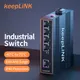 KeepLink-Commutateur de réseau Ethernet industriel 5 ports 10 Mbps 100Mbps Gigabit rapide rail