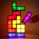Night Light for Kids DIY Puzzle Novelty LED 7 Colors 3D Stackable Desk Table Lamp Constructible