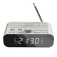 FM Clock Radio with Bluetooth Streaming Play LED Display Dual Alarm Clock 1500MAh Hi-Fi Speaker with