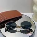 Retro Oval Fashion Sunglasses for Women 40235 Luxury Brand Pure Titanium Outdoor Handmade UV400