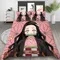 Dessin animé démon Slayer ensemble de literie housses de couette japon Anime 3D imprimé couette ensembles de literie literie linge de lit (sans drap)