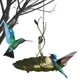Abreuvoir en métal pour lits d'oiseaux plate-forme en métal mangeoire à colibri bain d'oiseaux