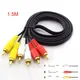 3 RCA Male to 3 RCA Male Jack Plug Music Audio Video AV Connector Cable 3X RCA Retail Cord for TV