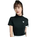 Womens Golf Shirts Summer Solid Color Golf Clothing Short Sleeve Leisure Golf Wear Quick-Drying