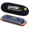 East top Harmonica 008K Blues Harp Mouth Organ10 Holes 20 Tones Diatonic Blues Harmonica with Blue