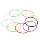 100 Pcs Thin Bracelet Colorful Rubber Miss Hair Ties Silicone Jelly Bracelets Silica Gel 80s