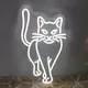 Enseigne au néon LED chat mignon blanc enseigne au néon acrylique variateur USB maison enfants