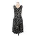 DKNY Casual Dress - A-Line: Black Marled Dresses - Women's Size Small