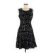 Tommy Hilfiger Casual Dress - A-Line: Black Brocade Dresses - Women's Size 6