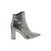 Marc Fisher LTD Ankle Boots: Silver Solid Shoes - Women's Size 10 - Pointed Toe