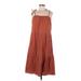 Talulah New York Casual Dress - A-Line Square Sleeveless: Brown Solid Dresses - Women's Size Medium