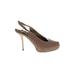 Sam Edelman Heels: Tan Snake Print Shoes - Women's Size 8 1/2