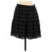 Madewell Casual Skirt: Black Grid Bottoms - Women's Size 0