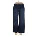 Lands' End Jeans - High Rise: Blue Bottoms - Women's Size 10 - Dark Wash