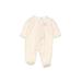 Little Me Long Sleeve Outfit: Ivory Stripes Bottoms - Size 3 Month