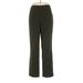 Susan Graver Casual Pants - High Rise: Green Bottoms - Women's Size Large