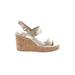 C La Canadienne Wedges: Gold Solid Shoes - Women's Size 40 - Open Toe