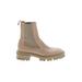 Zara Ankle Boots: Tan Solid Shoes - Women's Size 42 - Round Toe