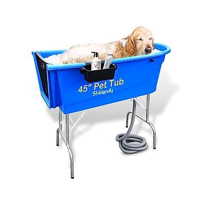 SHELANDY Pet Grooming Bathtub Dog Wash Station, Blue, 45-in