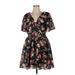 Tanya Taylor Casual Dress - A-Line: Black Print Dresses - New - Women's Size 14