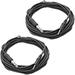 Seismic Audio Pair of 25 Foot 1/8 3.5mm Stereo Male to 1/4 6.35mm Male Audio Patch Cables - SA-iERQM25-2Pack