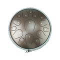 Anself Steel Tongue Drum 13 Inch 15 Notes D Key Percussion Instrument Portable Balmy Drum with Drum Mallets for Meditation Yoga Beginners