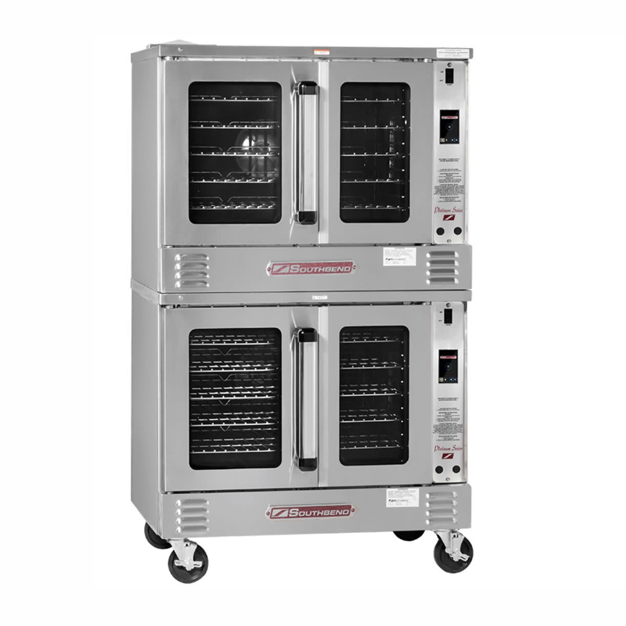 Southbend PCG140B/TD NG Platinum Bakery Depth Double Full Size Natural Gas Commercial Convection Oven - 70,000 BTU, Gas Type: NG