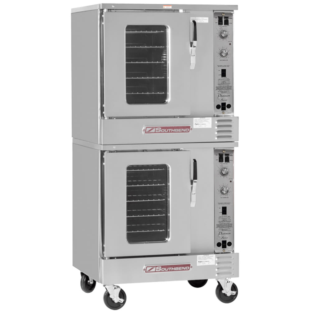 Southbend PCHE15S/S-V 208/3 Platinum Ventless Double Half Size Commercial Convection Oven - 7.5kW, 208v/3ph, Double deck