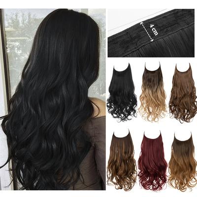 Halo Hair Extensions Invisible Wire Wavy Curly Lon...