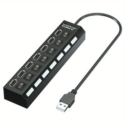 1 Pc 4-port/7-port Usb Connector Computer Mouse Keyboard Memory Card Independent Switch Universal Hub