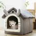 Dog House Soft Pet Bed Tent House Dogs Kennel Cats Bed Indoor Warm Foldable Cats Nest Removable Washable Pet Nest Accessories