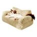 XEOVHV Dog Couch Bed Pet Couch Comfy Funny Calming Fuzzy Dog Bedï¼ŒPlush Pet Sofa Bedï¼ŒFluffy Plush Pet Sofa Removable Washable Pet Sofa for Medium Small Dogs ï¼†Cats (Color:Brown Size:M)