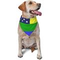 Dog Bandanas Us Rainbow Colorful Love LGBT Pride American Flag Dog Bandanas Pet Scarves for Boy and Girl Puppy Bandana for Large and Extra Large Dog