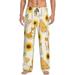 Fotbe Men S Shiba Inu Dog And Sunflowerclassic Pajama Pants With Elastic Waist And Drawstring Pocketsï¼ŒPajama Pants Mens Lounge Pants Super Soft