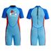 2.5mm Kids Crop Wetsuit Boys Thermal Neoprene Swimsuit for Scuba Diving Swimming Front Zipper Short Sleeve M