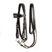 Y.J TAILS Leather Horse Bridle Adjustable Western Browband Bridles for Horses with Bits and Detachable Leather Reins (L (Above 1.2 Meters) Black)