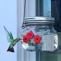 Les mangeoires pour colibris pour l'extérieur portables s'appliquent à tous les oiseaux, bouteille suspendue mangeoire pour colibris à l'extérieur, étanche, facile à nettoyer et à remplir, avec 3 orifices d'alimentation