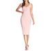 Elle Sweetheart Neck Sheath Midi Dress