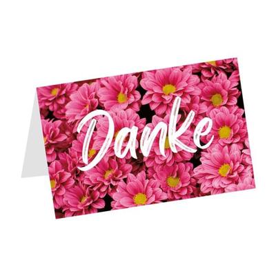 LUMA KARTENEDITION Dankeskarte »Rosa Blumen« rosa, 17.5x11.5 cm Image