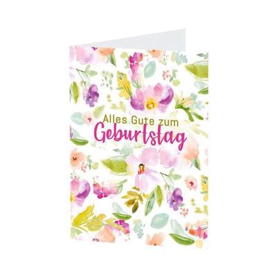 Geburtstagskarte »Alles Gute zum Geburtstag Bunte Blumen«, LUMA KARTENEDITION, 11.5x17.5 cm