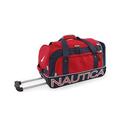 NAUTICA Submariner Reisetasche mit Rollen, 55,9 cm, Rot/Marineblau, Rot/Marineblau, Submariner Reisetasche mit Rollen, 55,9 cm