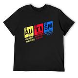 Autism Awareness Chemistry EleMents Periodic Table ASD Funny Raglan Baseball Tee Shirts Black 4X-Large