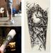 Temporary Tattoo Waterproof 3D Black Mechanical Arm Fake Transfer Tattoo Sticker