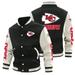 Mens Long Sleeve Varsity Jacket Causal Slim Fit Bomber Jackets for Couples American Rugby Soccer Jersey Printing NFL - Kansas City - Chiefs