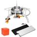 Portable Camping Stove 3500W Foldable Gas Stove Anti-Wind Gas Burner with Ignition Button Hiking