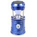 Collapsible and Portable Multifunctional Camping Lantern Outdoor Rechargeable Solar Tent Lanterns Lamp with Handle Led Flashlights for Camping Hiking Power Outages Emergency (Blue)