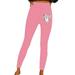 ATOYSOY Women s Yoga Legging Athletic Pants Joggers Clearance Activewear Baseball Graphic High Waist Summer Trendy Tight Running Sports Gym Clothes Casual Trousers Pink